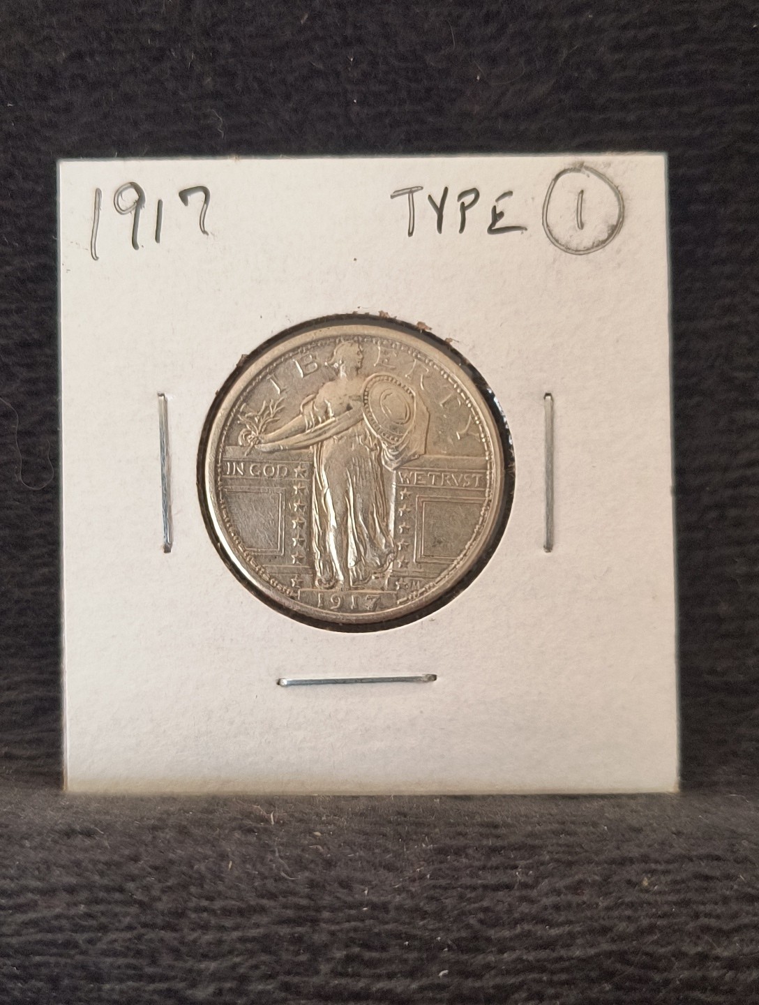 1917 Type 1 Standing Liberty Quarter CHOICE XF+