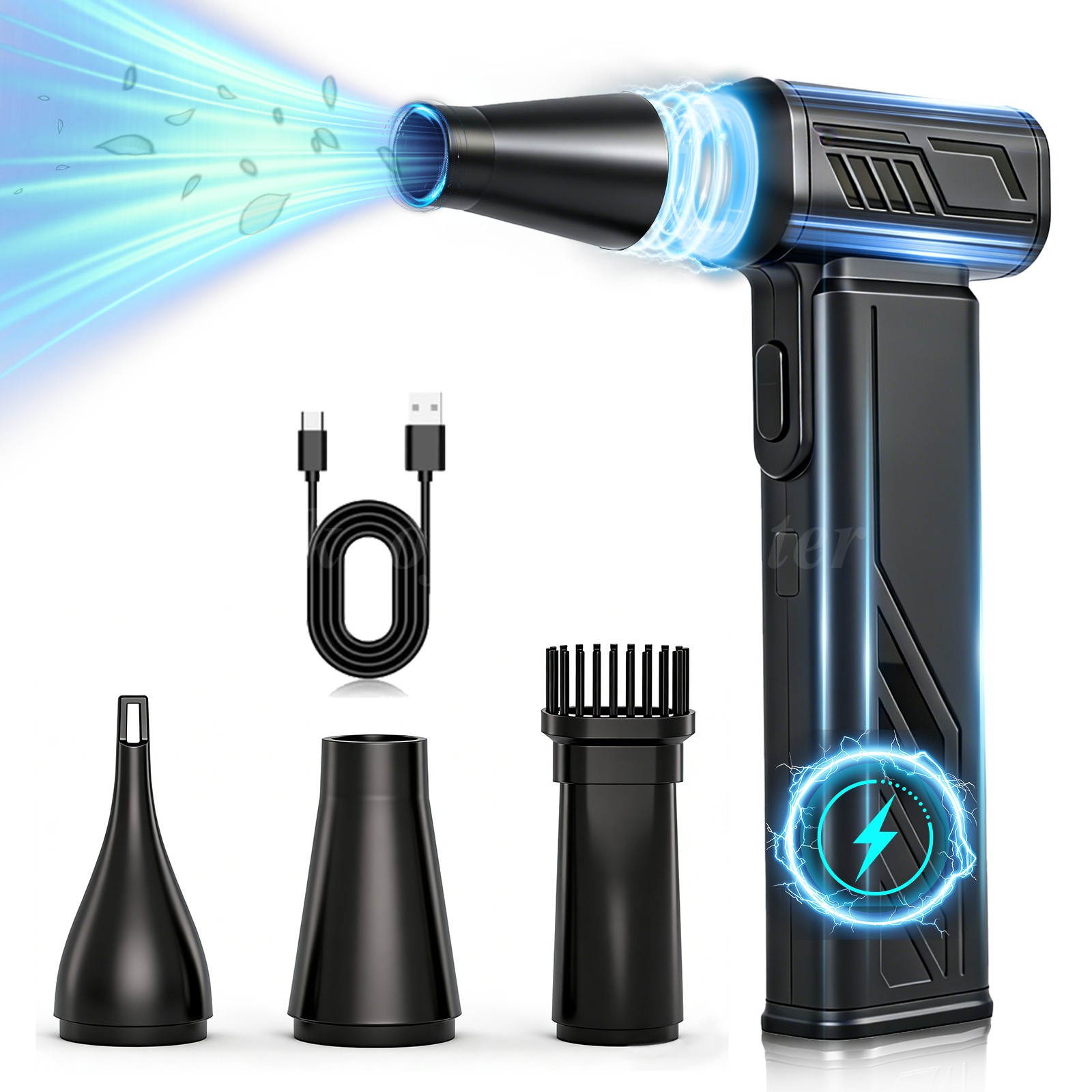 5 Speed Electric Air Duster 300000 RPM Brushless Dust Blower For Vacuum Dusting