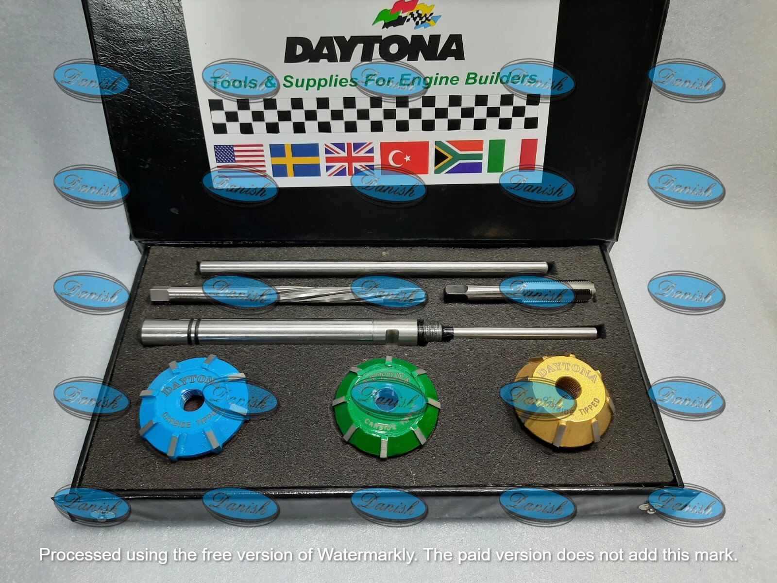 TATA CUMMINS 24V 6BT 5.9L INLINE 6 CLY VALVE SEAT CUTTER KIT CARBIDE TARRIF PAID