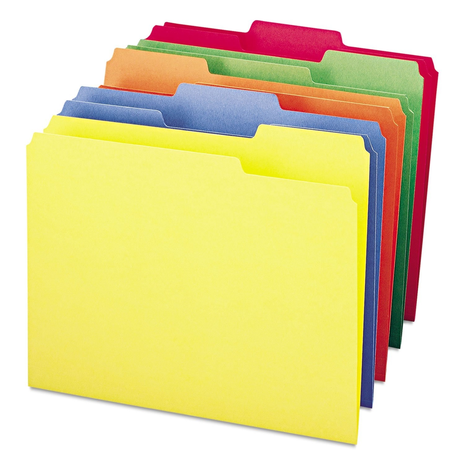 Durable 10% Recycled File Folders, Assorted Primary Colors - Efficient Filing