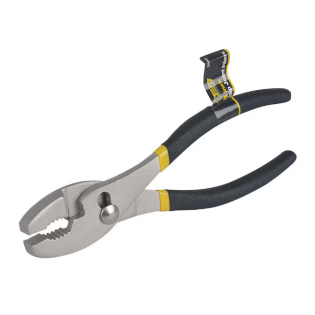 Steel Grip 8 inch Carbon Steel Slip Joint Pliers Black Yellow Comfort Grip