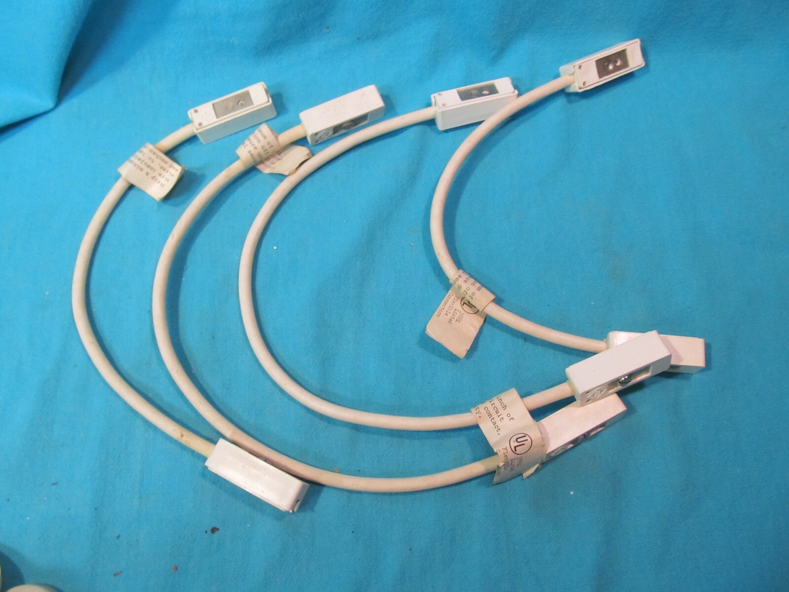 LOT OF 4 18" API FLEXIBLE ALARM JUMPER CORDS FOR DOORS
