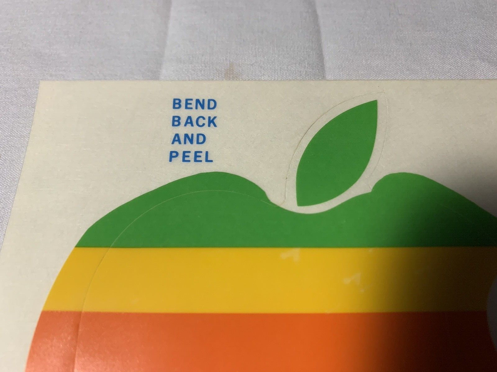 1984 Decal Sticker Apple Computer MAC Apple Computer Unused 4 1/4" inch Rainbow
