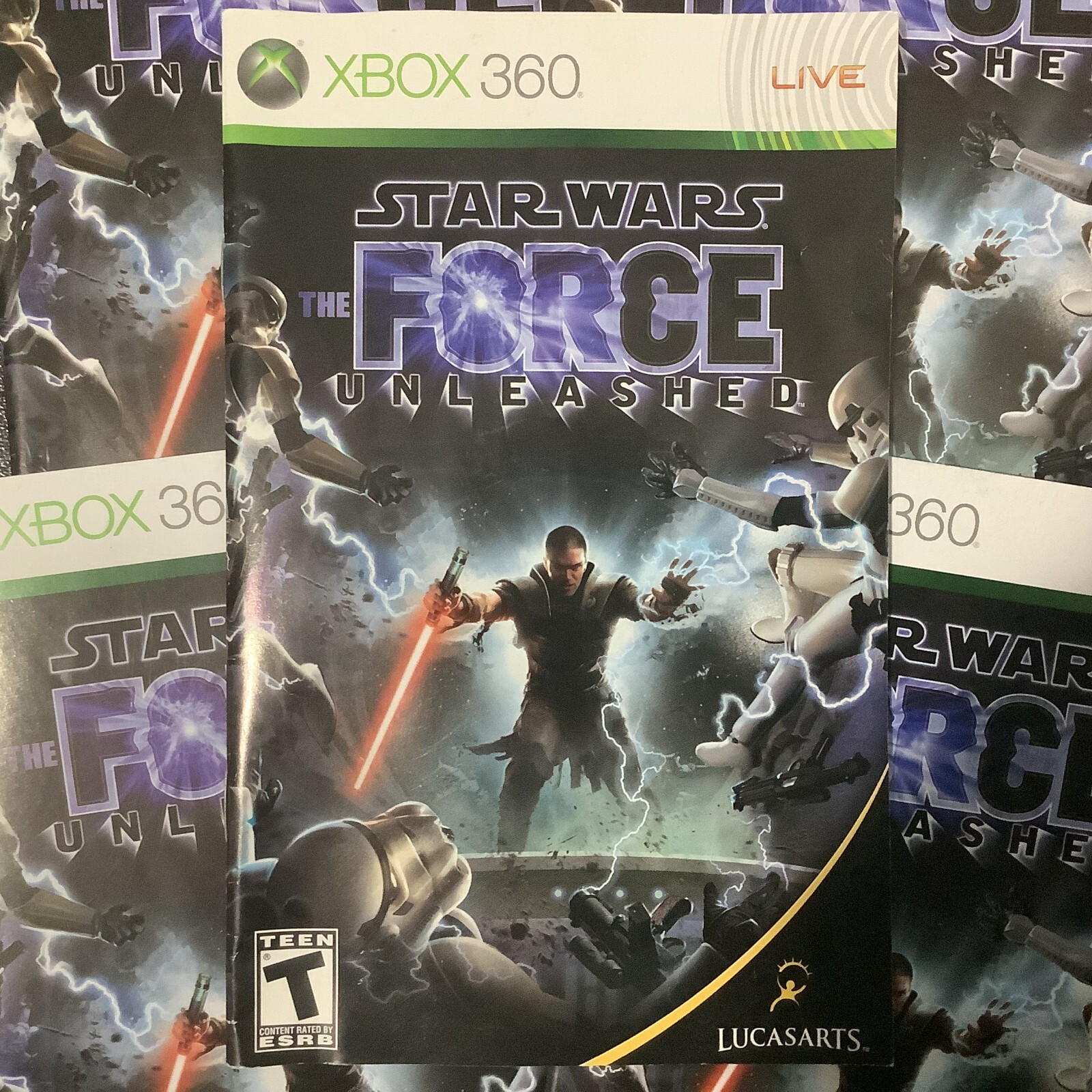 Star Wars The Force Unleashed Xbox 360 Instruction Manual Only