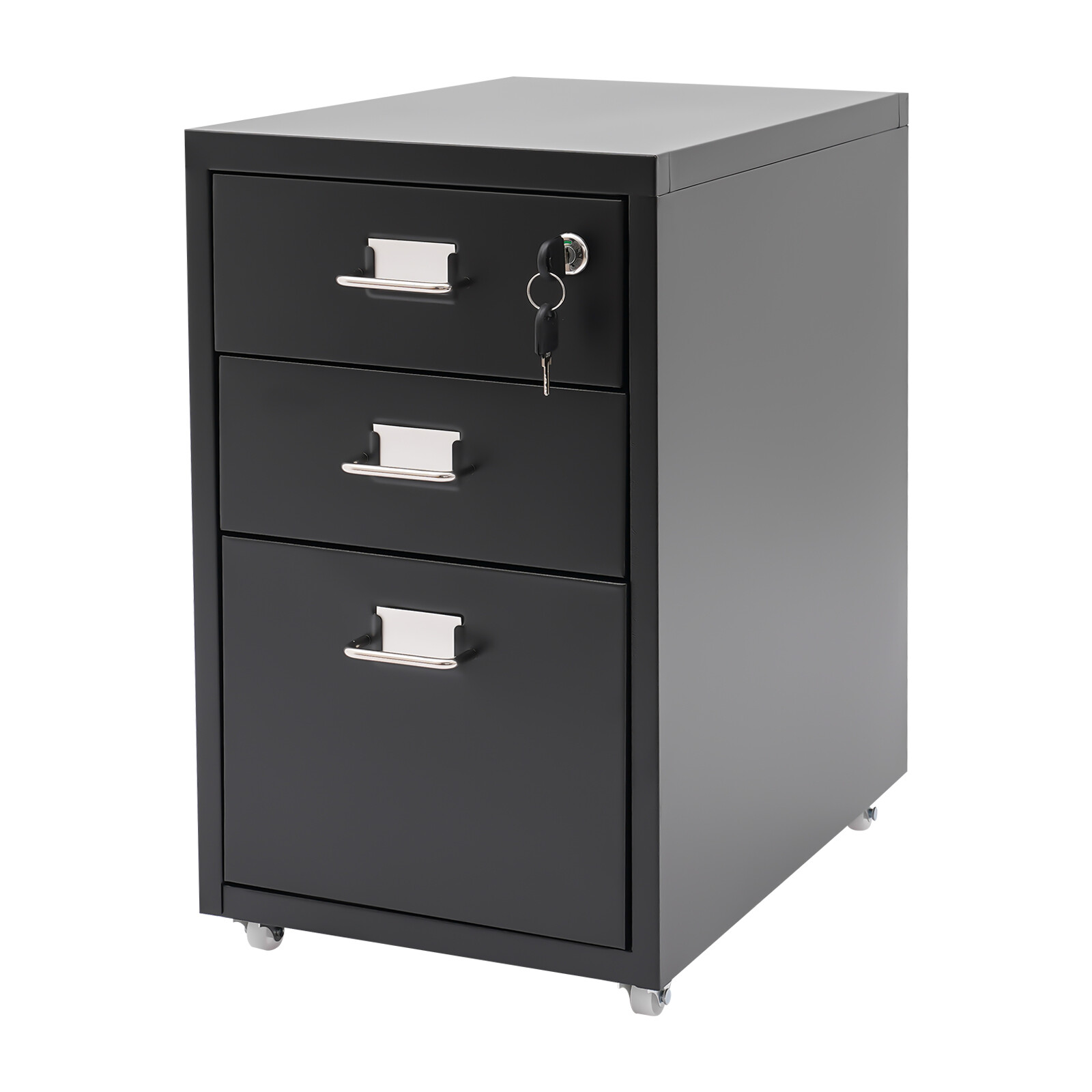 Mobile Filing Cabinet 3 Drawer Organizer Vertical File Cabinet Office Storage