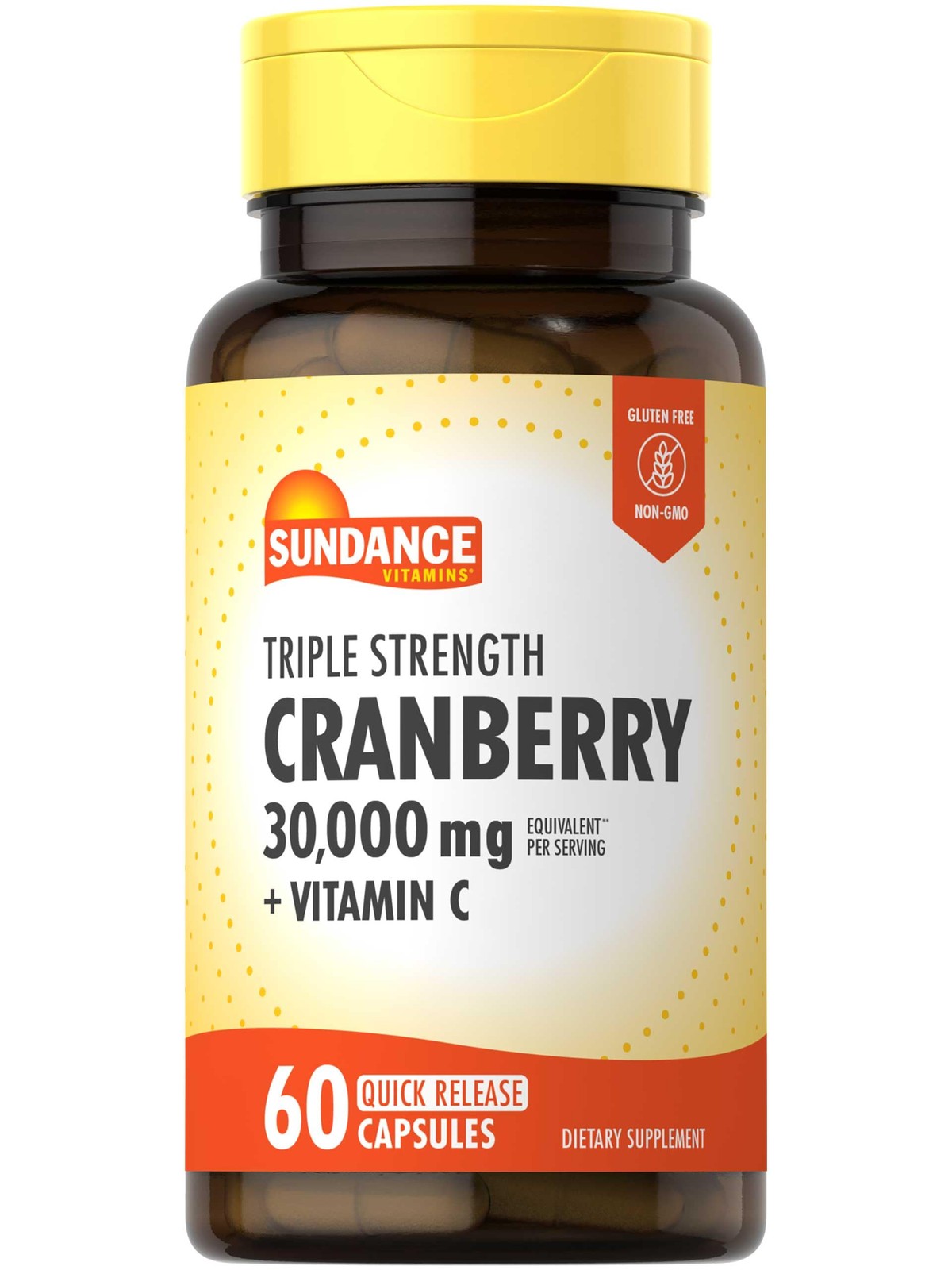 Sundance Cranberry Supplement | 30000mg | 60 Capsules | 60 Count (Pack of 1)