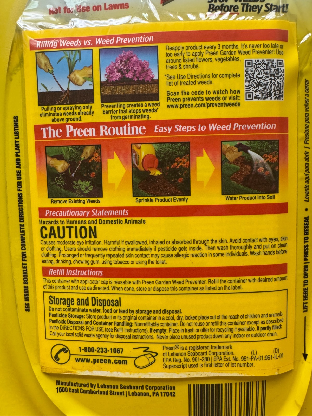 Pair - Preen Garden - Weed Preventer - 5.62 Lb - Shaker Bottle