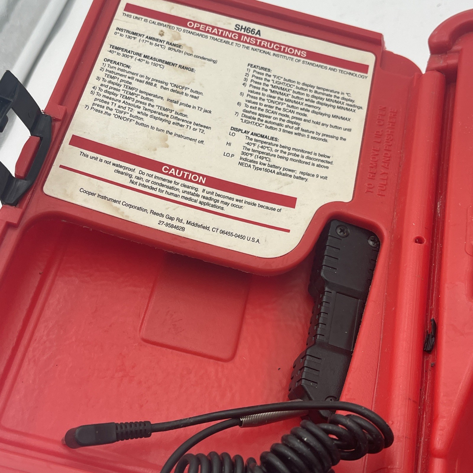 Cooper SH66A Digital Temperaturę Instrument Tested