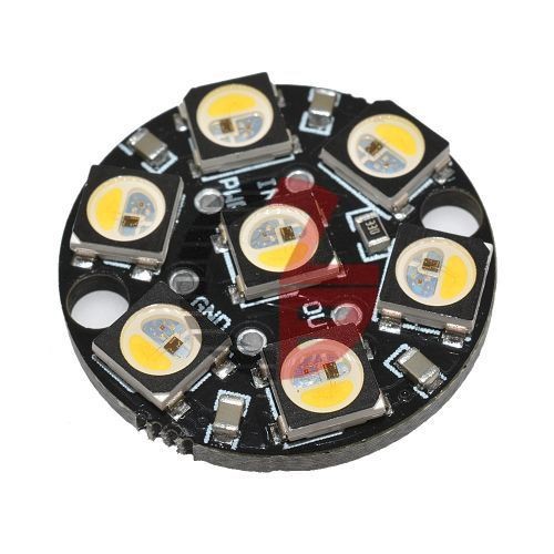 10Pcs 7 Bits 5050 RGBW LED Module with Integrated Driver Round Full-Color 7Digit