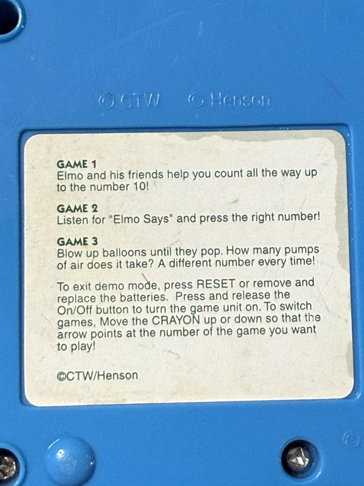 Vintage Elmo’s Count & Pop Electronic Balloon Game Tested/Works