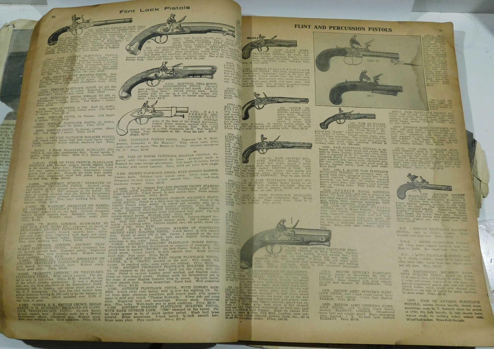 1929 Weapons and Munitions catalog in poor condition