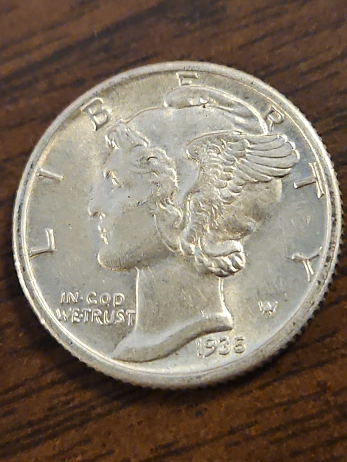 1935 Silver Mercury Dime BU