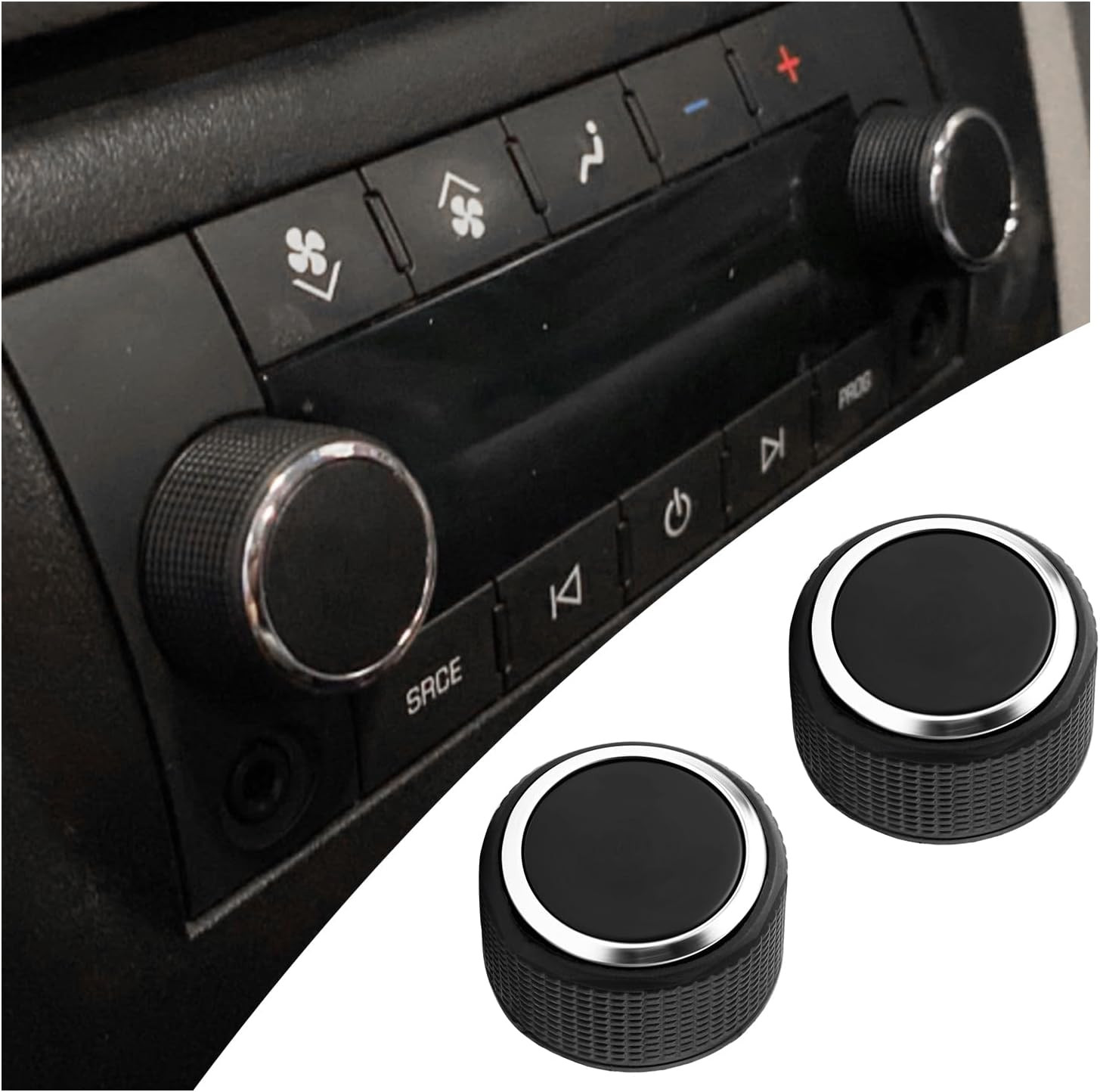2PCS Car Volume Knob for Rear Audio Replacement OEM 22912547Rear Radio Knobs Re