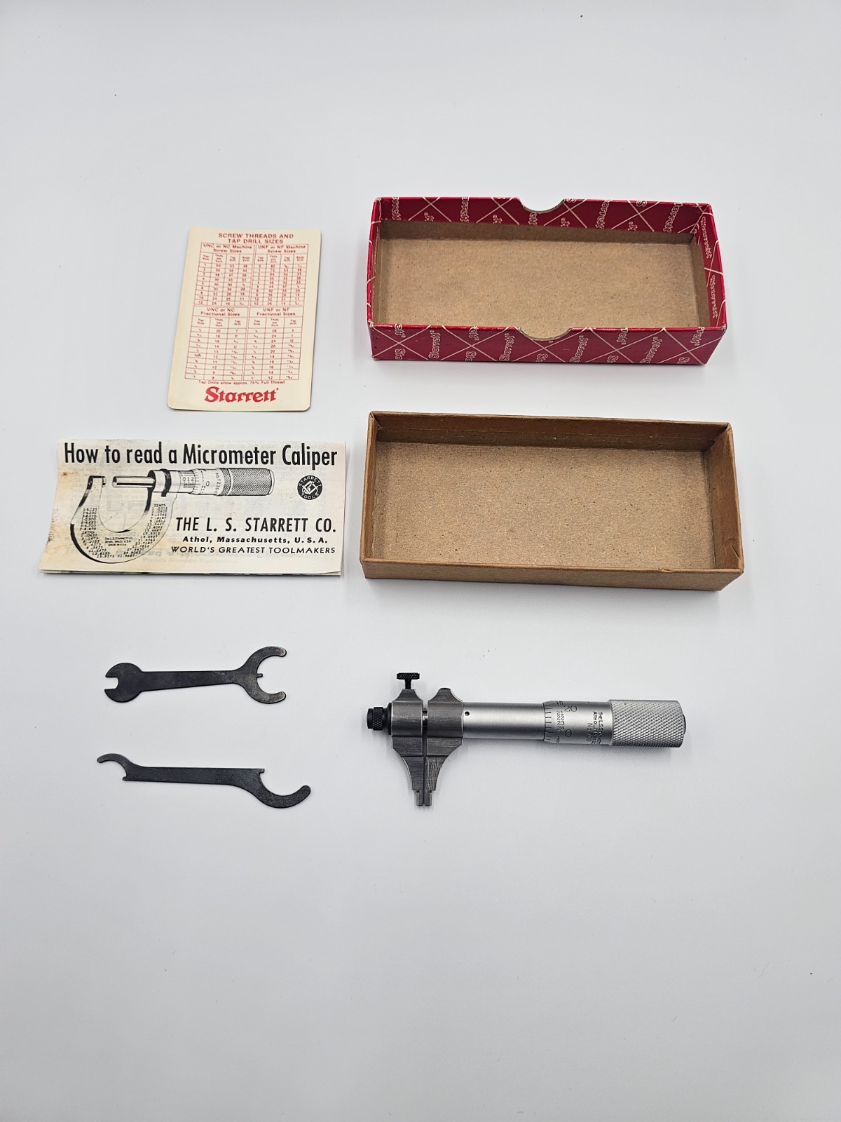 Starrett 700A Inside Micrometer 0.2 - 1.2", Excellent Used Condition