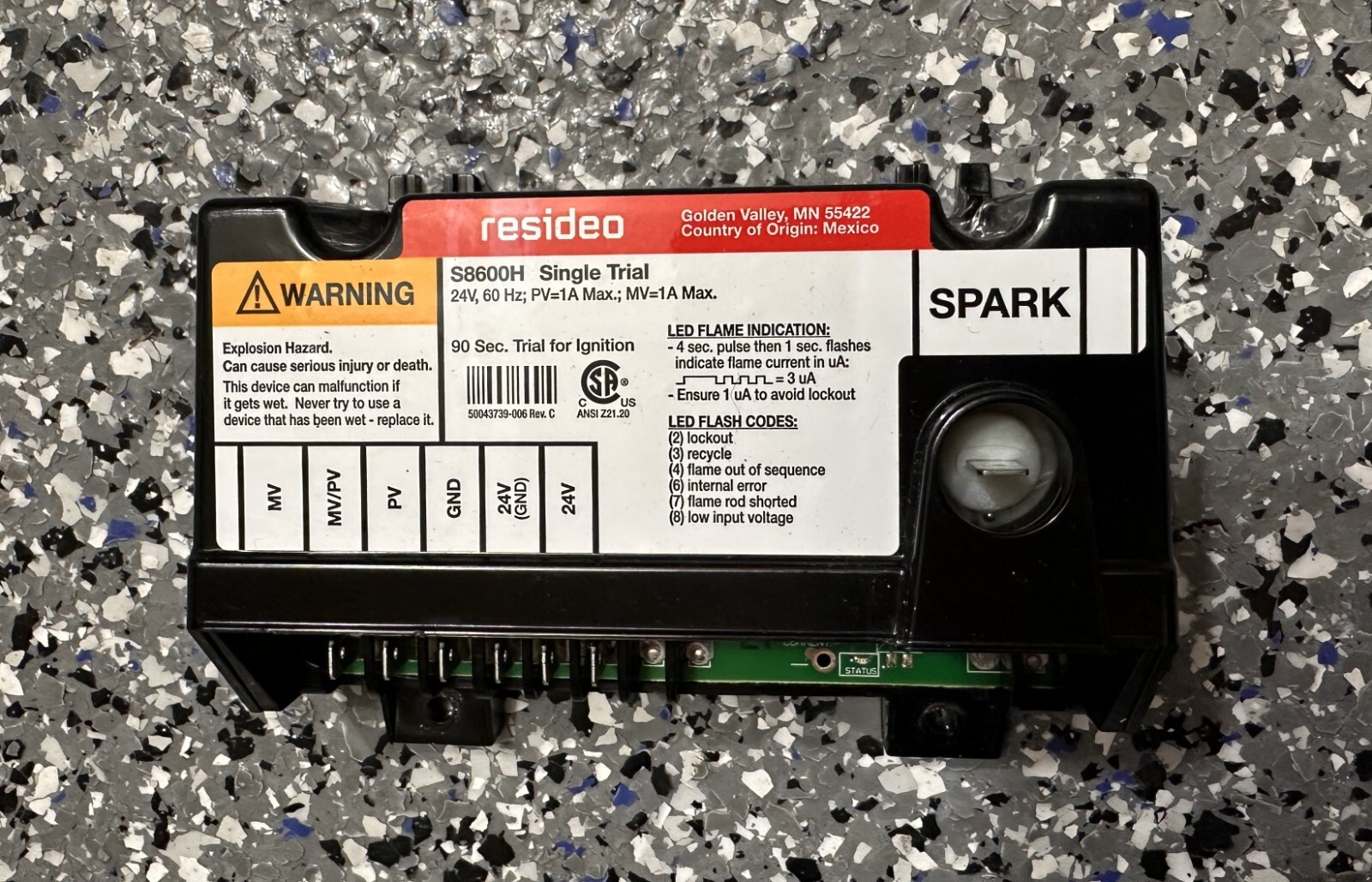 Resideo  ( Honeywell)  S8600H3002 Ignition Module Single Trial