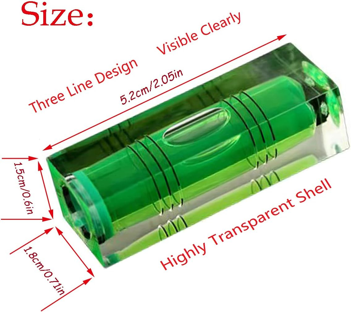 Small Bubble Level Tool Mini Rectangle Three Line Horizontal Pearl 522015 |