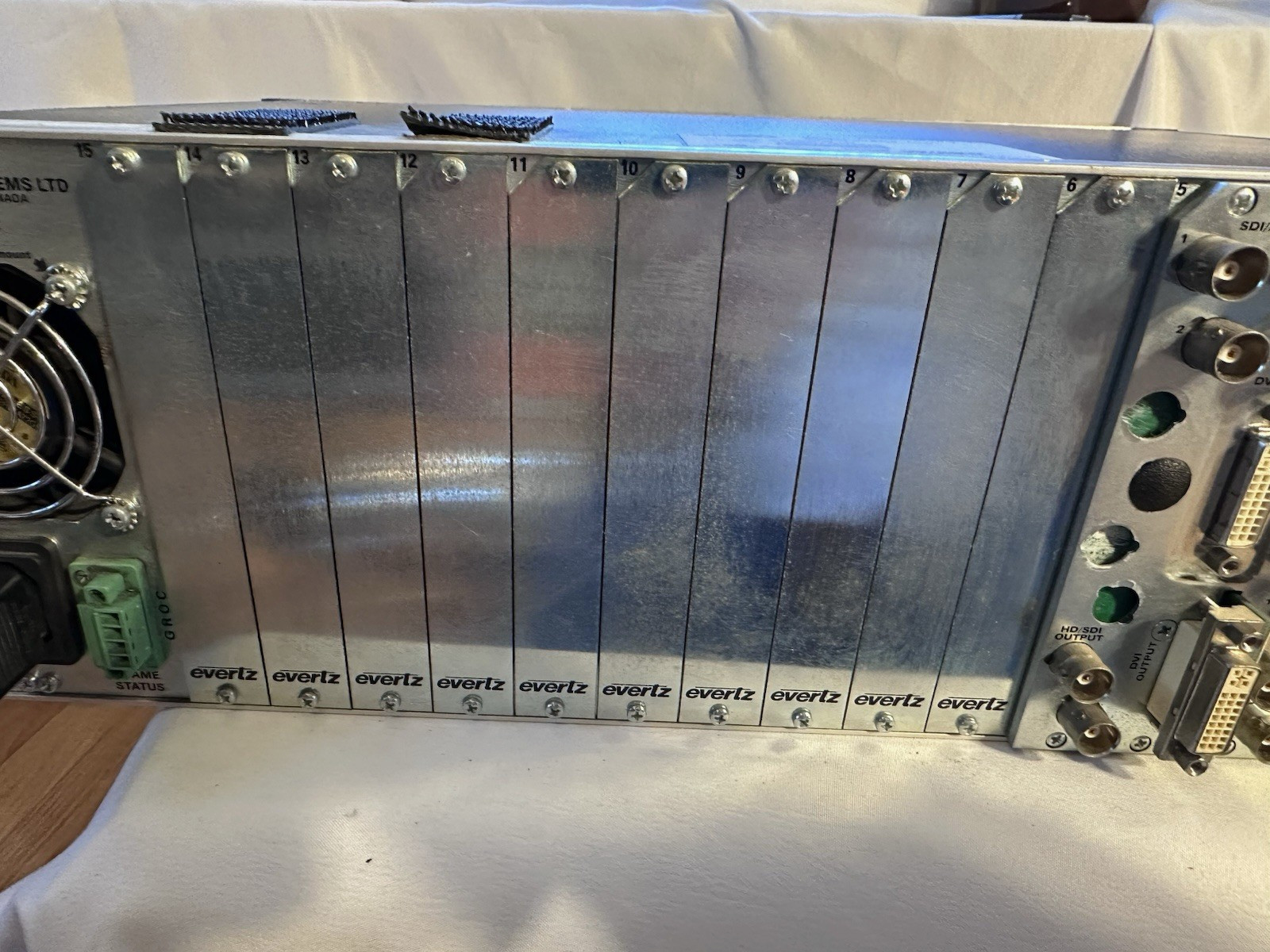 Evertz 7700FR-C Multiframe Chassis With 7767 VIP 12-Working