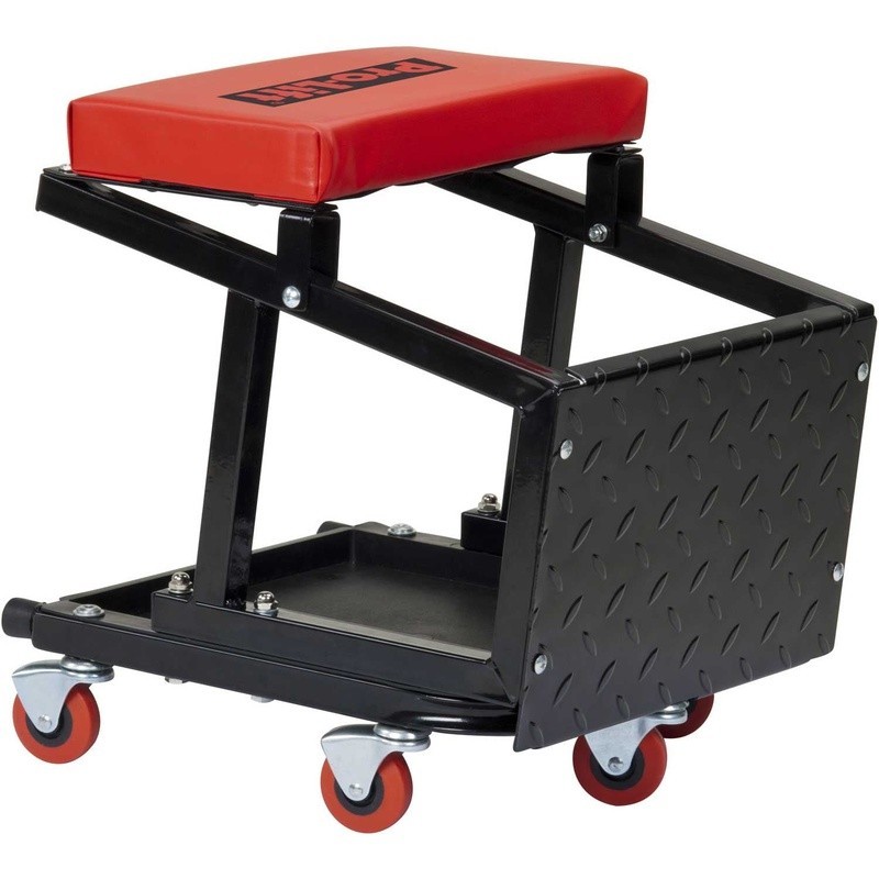 2 In 1 Stool Creeper 300 lbs Swivel Casters Mobile Mechanic Tool Heavy duty