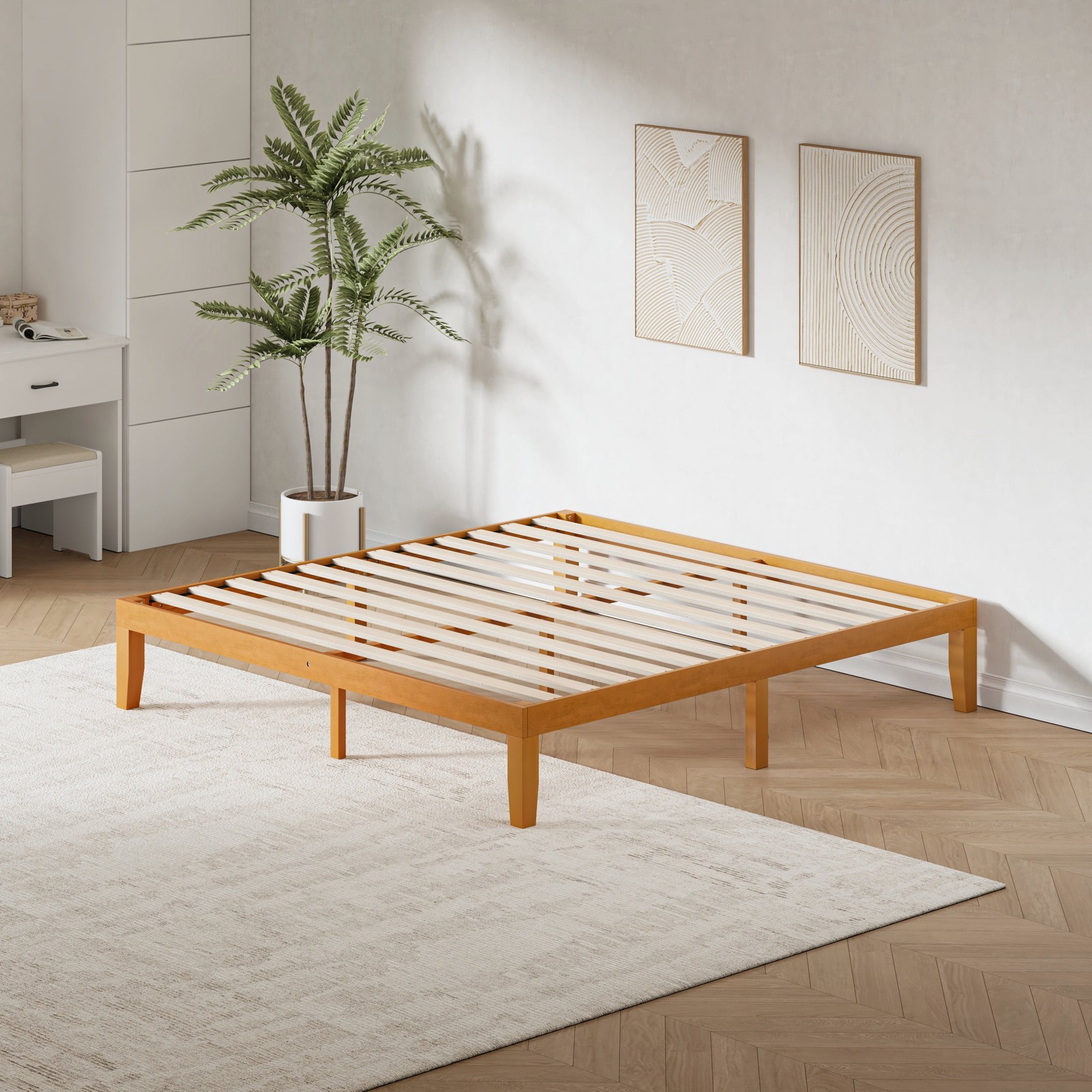 Solid Wood Platform Bed Frame
