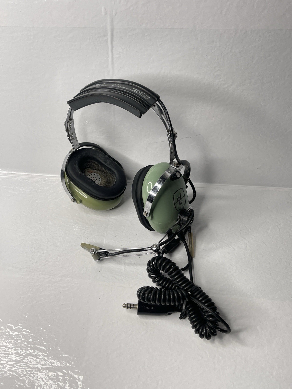 David Clark Model H10-30 Aviation Headset Dual Plugs Made In USA