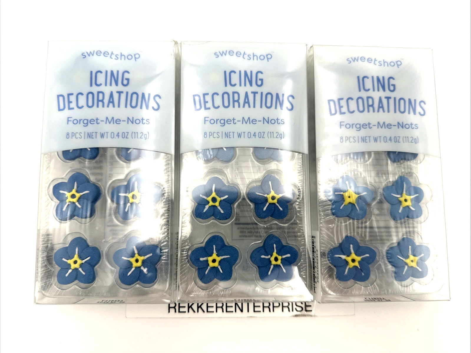 Lot Of 3 Sweetshop Decorating Kit FORGET-ME-NOTS 6 PCS TOTAL=18 PCS FREE S&H!