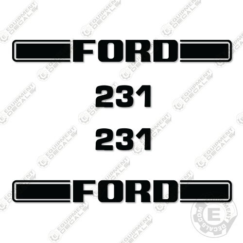 Fits Ford 231 Decal Kit Tractor - 7 YEAR OUTDOOR 3M VINYL!