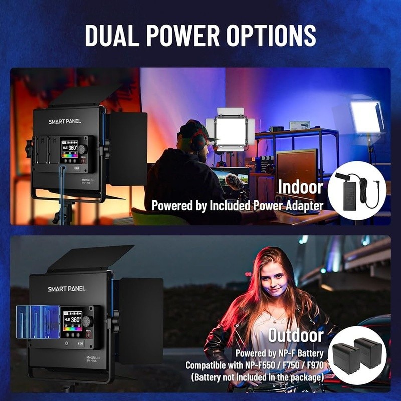 RGB Video Light W/ Adjustable Color Temperature 10 Effects Wireless Control New