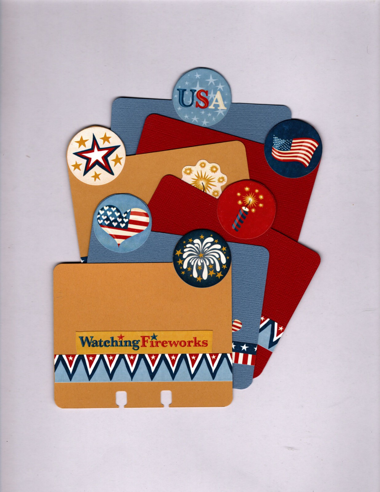 U.S.A. (6 TABBED) MEMORYDEX/ROLODEX CARDS Double-Sided HANDMADE