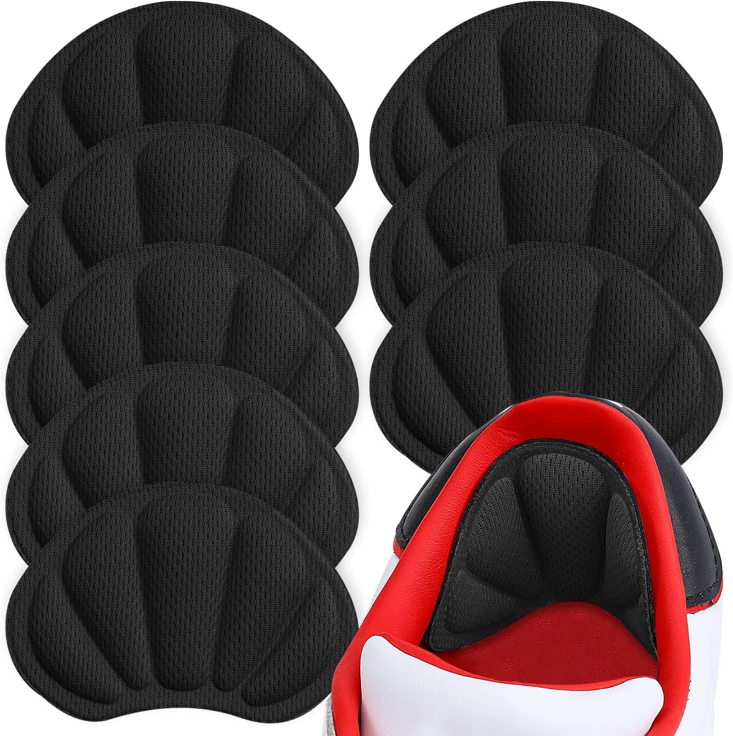 Back of Heel Cushion Pads, Adhesive Heel Grips Inserts for Boots, Loose Shoes To