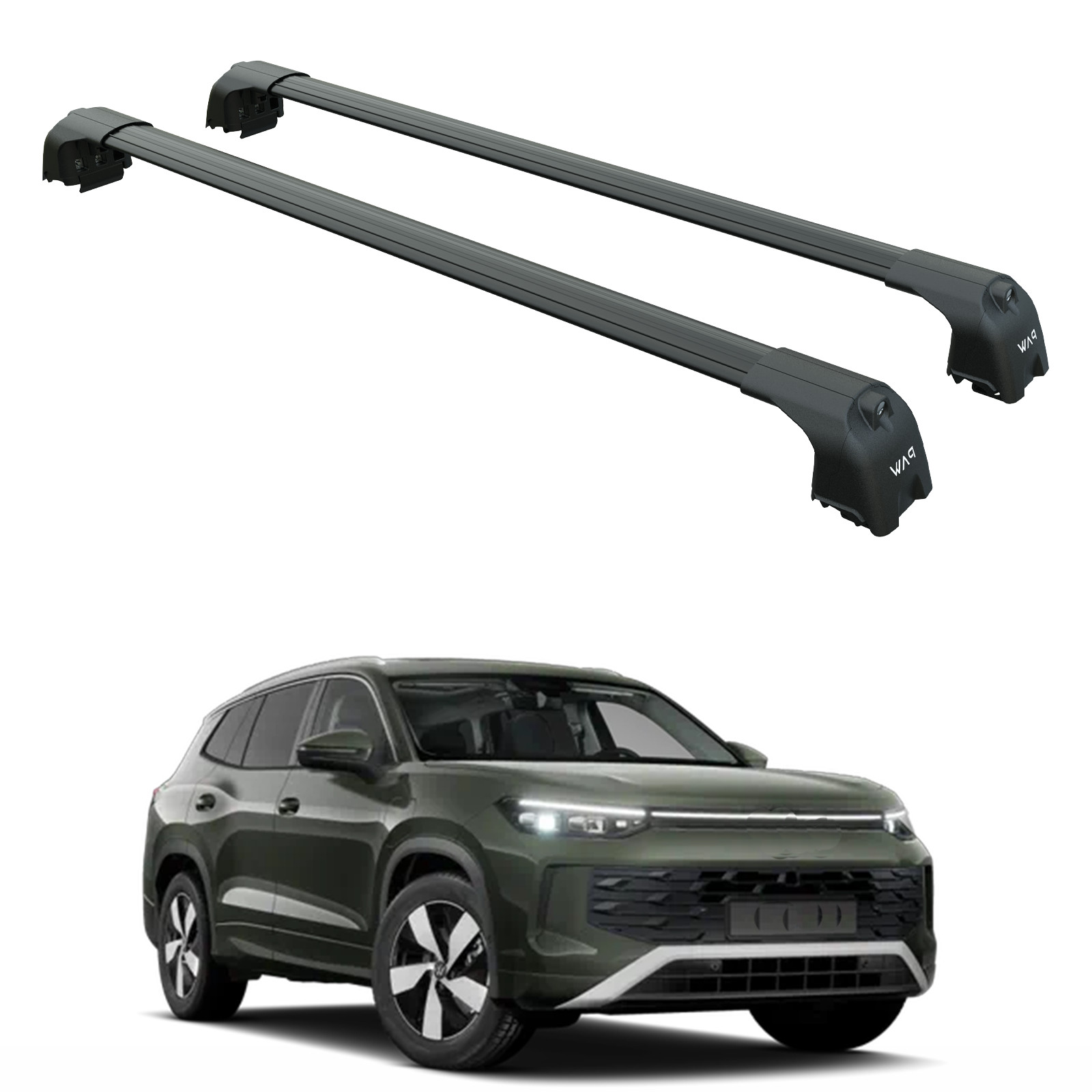 For Volkswagen Tayron 2025-2026 Roof Rack Cross bars to For Flush Roof Rails Bla