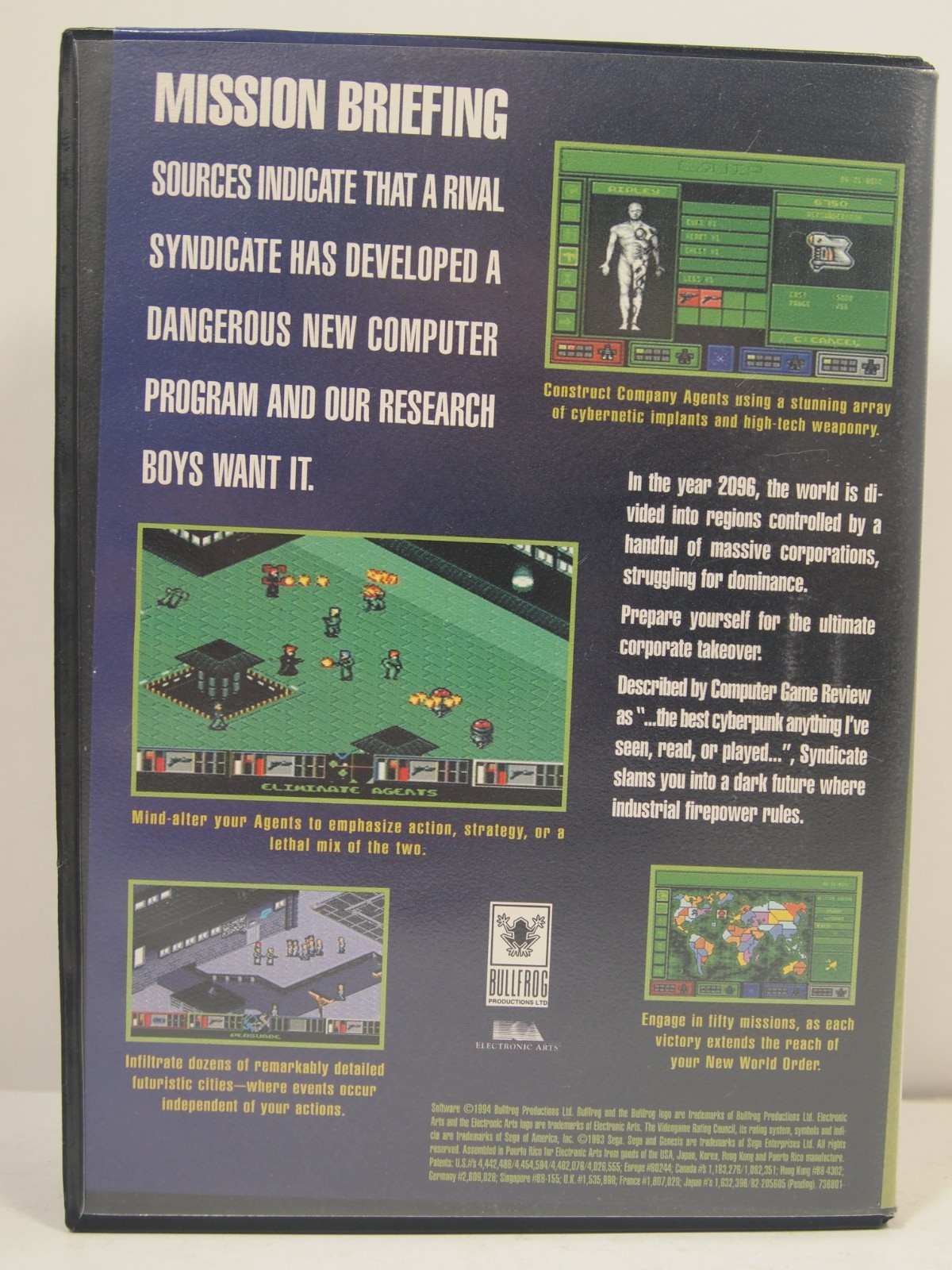 Syndicate Case (SEGA Genesis) Authentic BOX ONLY