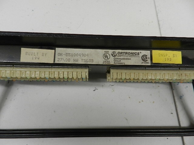 Ortronics 24 Port Patch Panel OR-851004904 CAT5 T568B