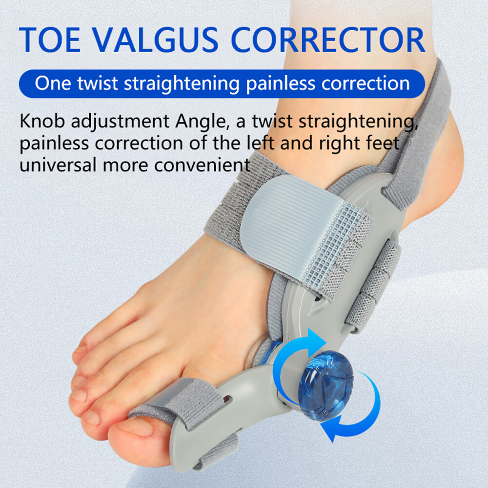 Big Toe Bunion Corrector Toe Foot Hallux Valgus Straightener Adjustable Grey