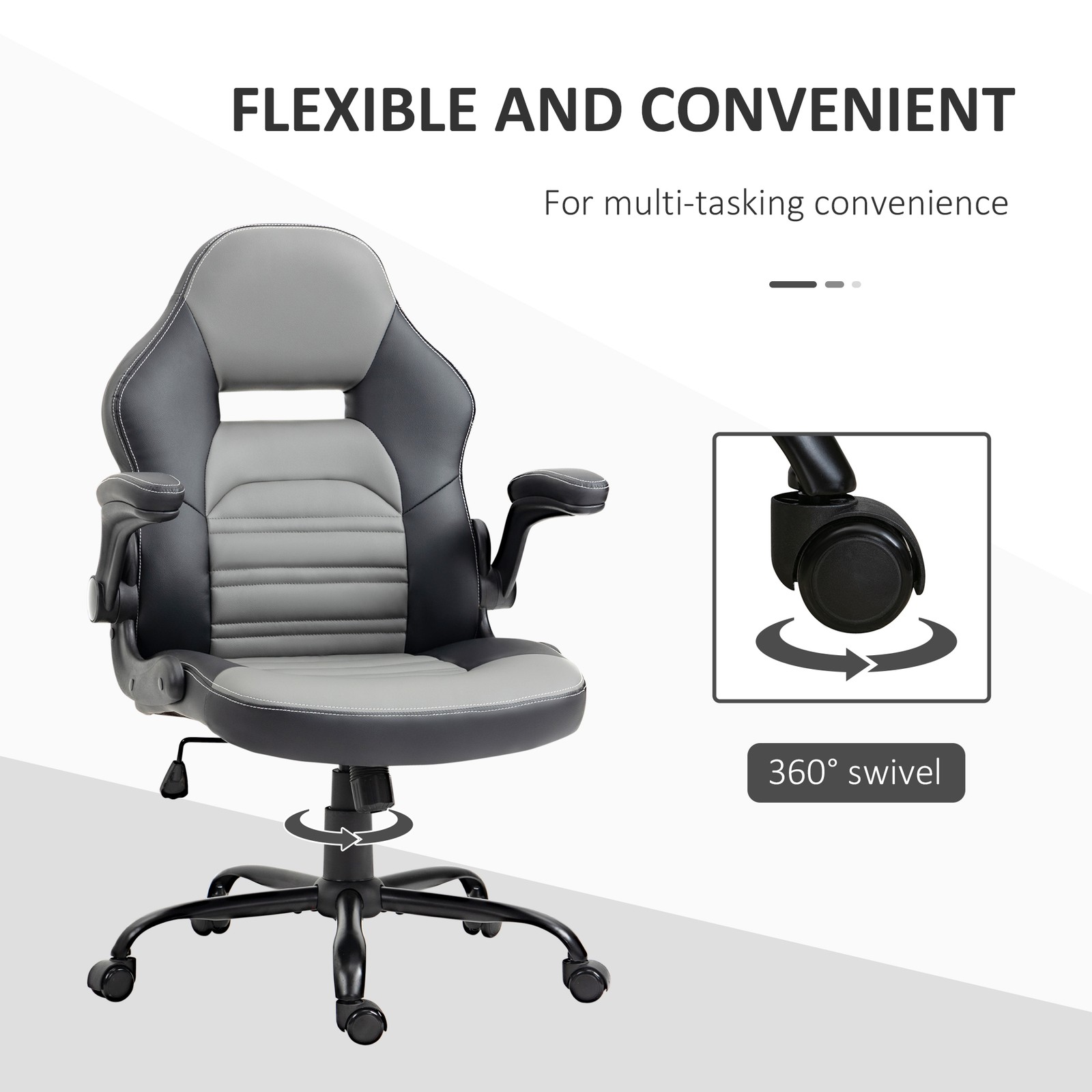 Ergonomic Racing Gamer Seat with Breathable Sponge Padded Seat and Armrest