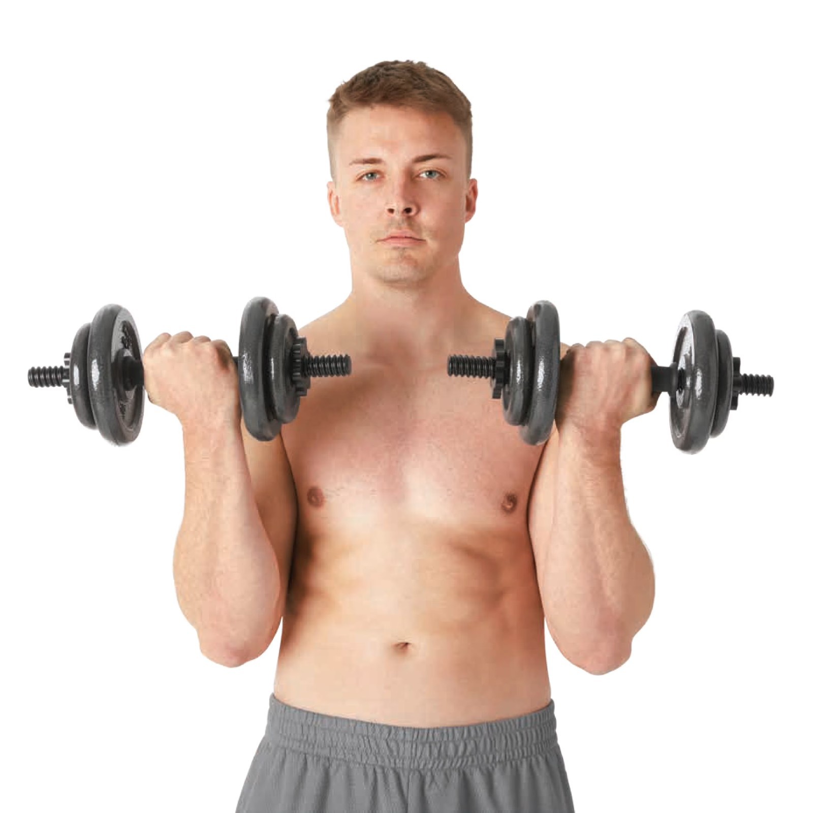 Athletic Works 40lb Adjustable Cast Iron Dumbbell Set
