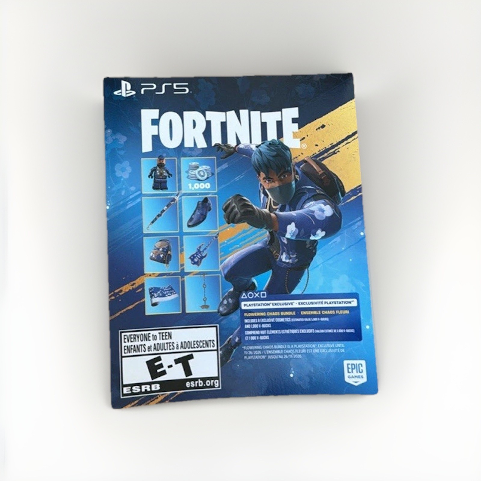 Fortnite Flowering Chaos Bundle 1,000 V-Bucks PS5 Exclusive Card - Unscratched