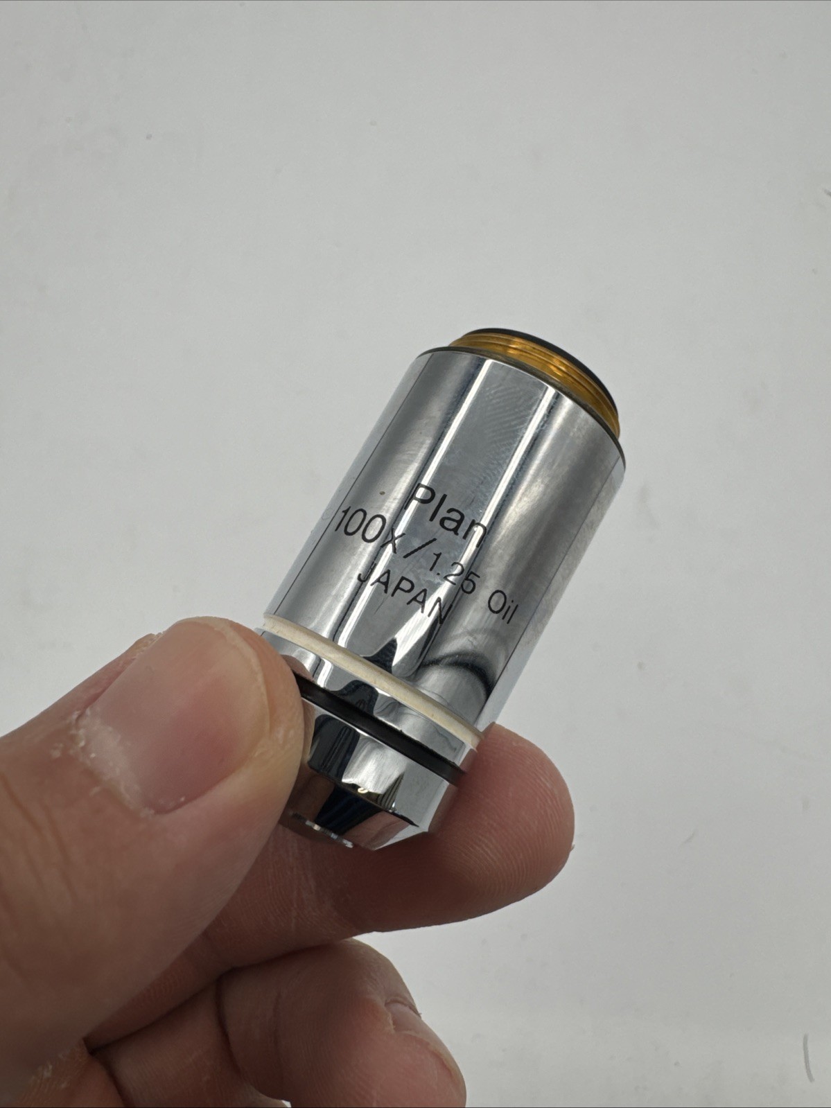 Olympus Plan 100X/1.25 Oil ∞/- Objective Japan