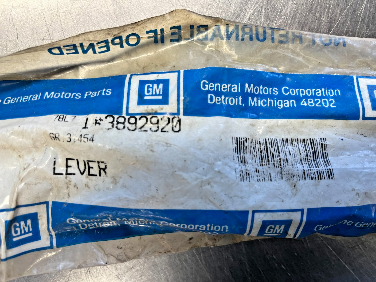 3892920 Genuine OEM GM LEVER