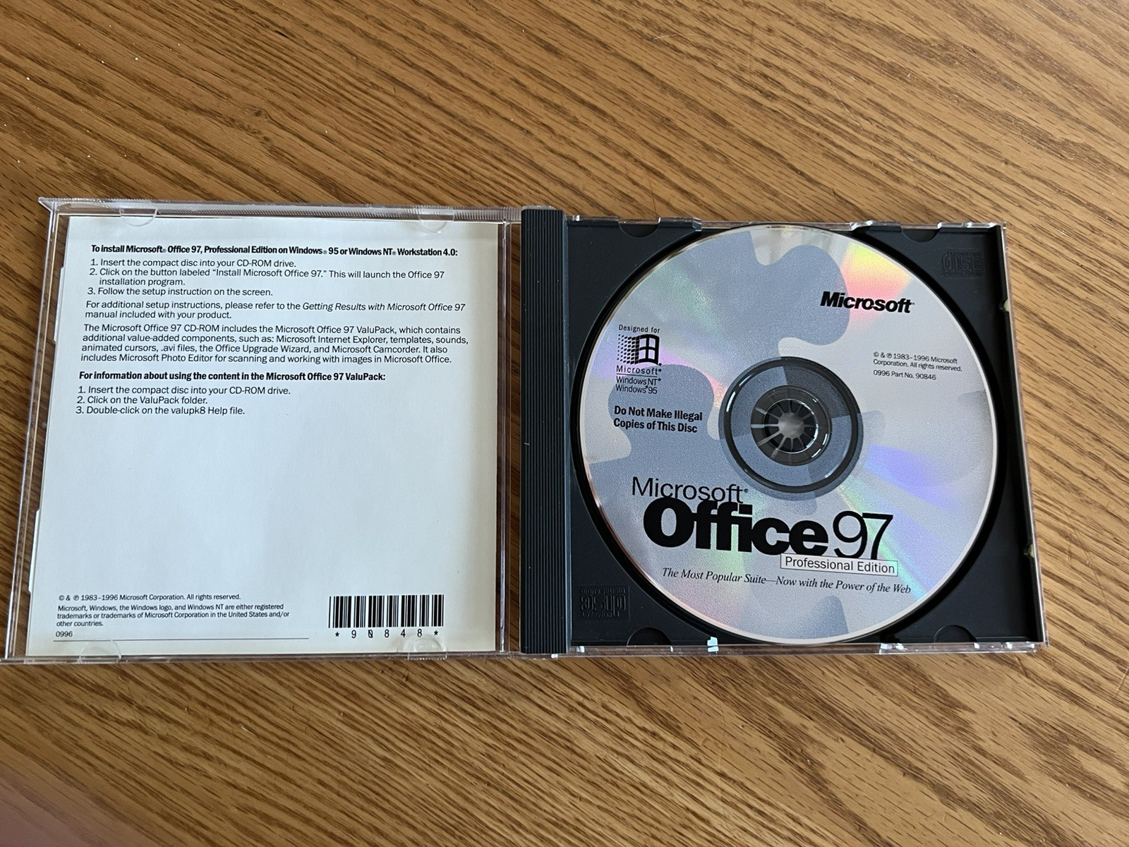 MICROSOFT OFFICE 97 Professional Edition (CD, 1997) w/ CD Key Code, Ships Fast!