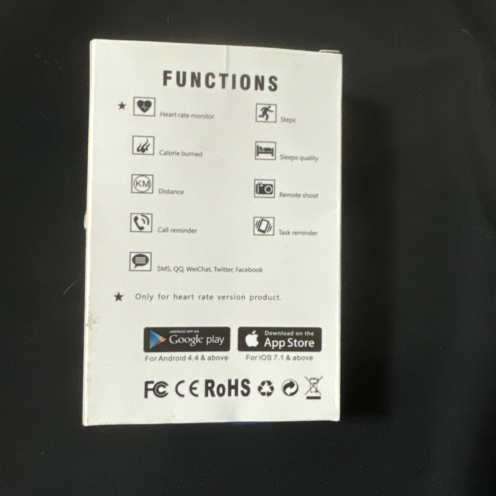mCube Smart Bracelet, Unisex with instructions, Movella