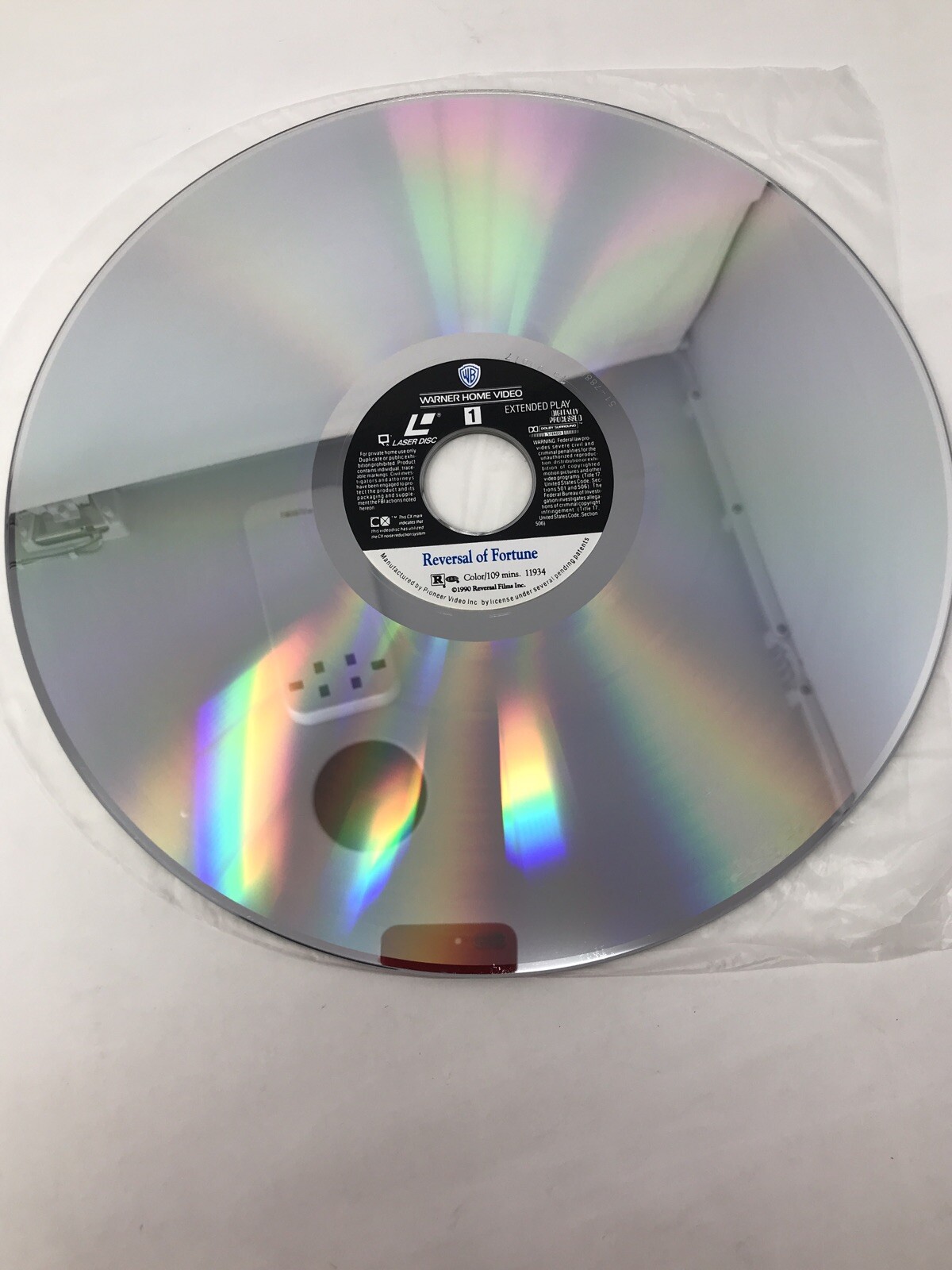 Reversal of Fortune LaserDisc