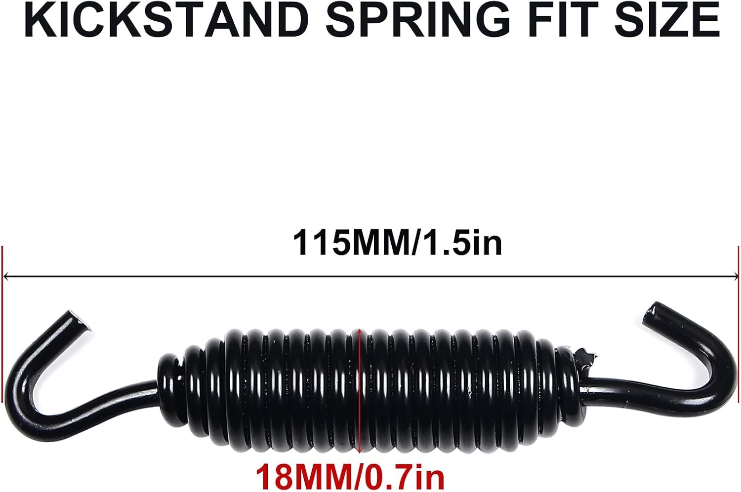 2-Pack black Chrome Kickstand Spring Jiffy Stand spring fits for Harley 2 Pack
