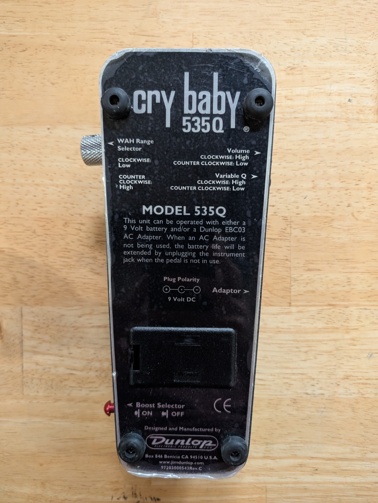 Used Jim Dunlop Cry Baby 535Q Multi-Wah Pedal