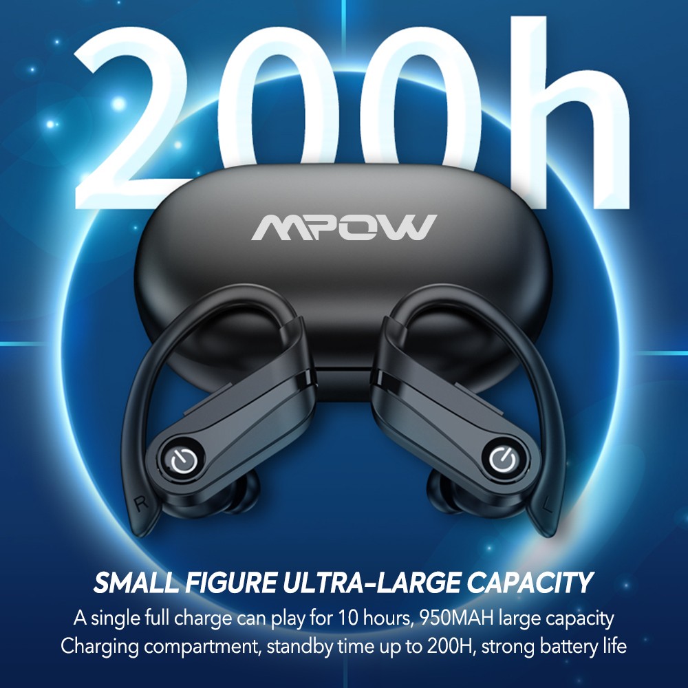 Mpow Wireless Bluetooth Headset TWS Earphones Earbud Stereo Headphone Waterproof