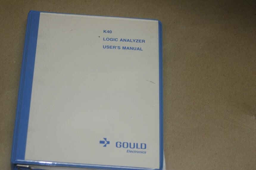 Gould  K40 Logic analyzer Instruction Operating User's Guide Manual