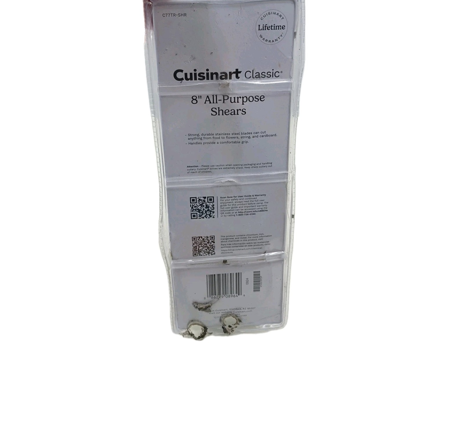 Cuisinart C77TR-SHR Classic Shears 8" All Purpose Kitchen Scissors Black New