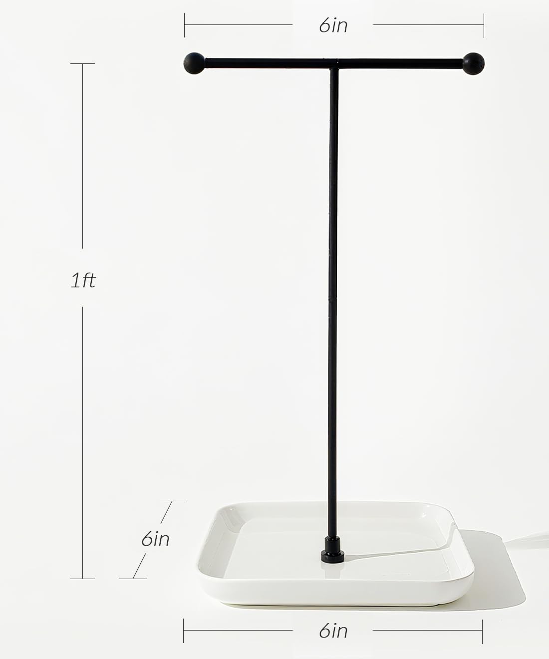 VROOMIUM 6.5 inches (W) x (D) x 12 (H), Sq. Chic White