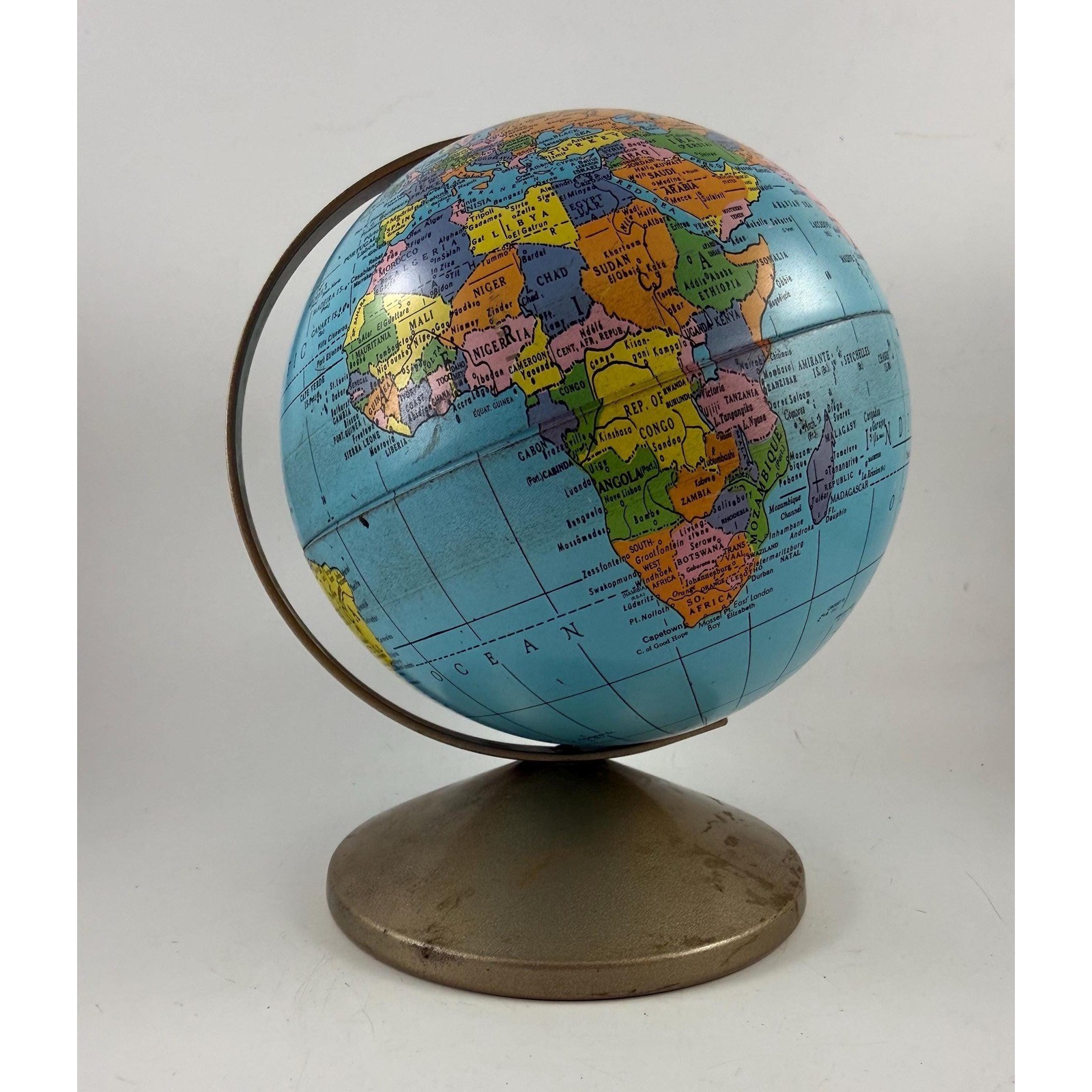 Vintage REPLOGIE 6 Inch World Globe