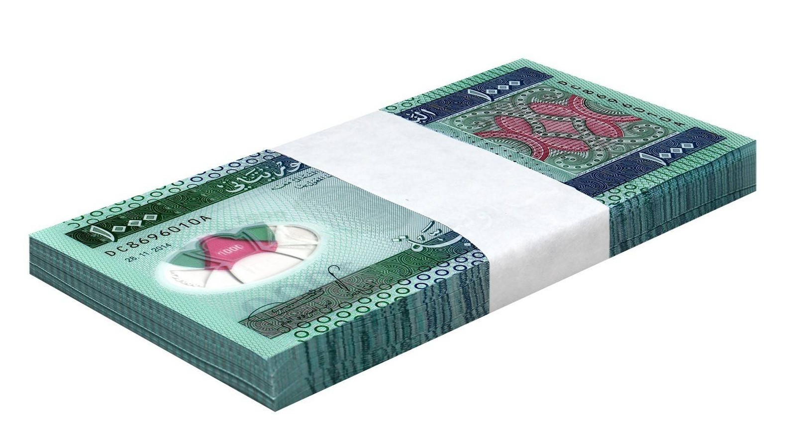 Mauritania 1000 Ouguiya, 2014, P-19, UNC, Polymer X 100 PCS Bundle Pack