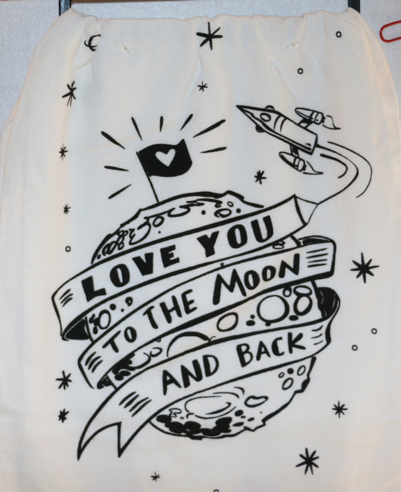 LOL Made You Smile, 28x28", Tea Towel, Love You to the Moon and Back